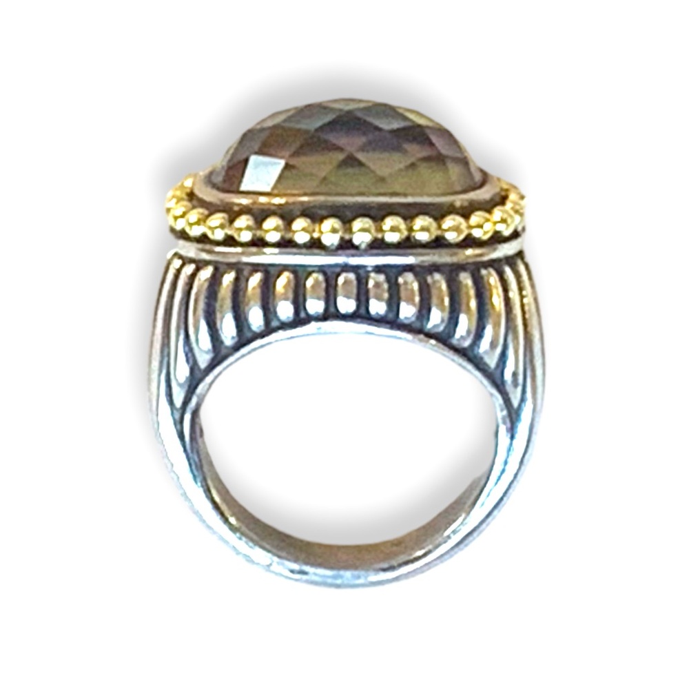 LAGOS authentic Caviar Mother of Pearl Doublet Statement Ring